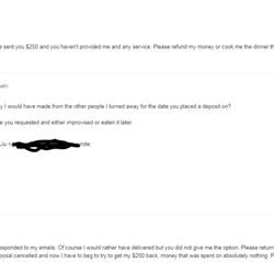 Your Private Chef - Completely unprofessional and a thief
