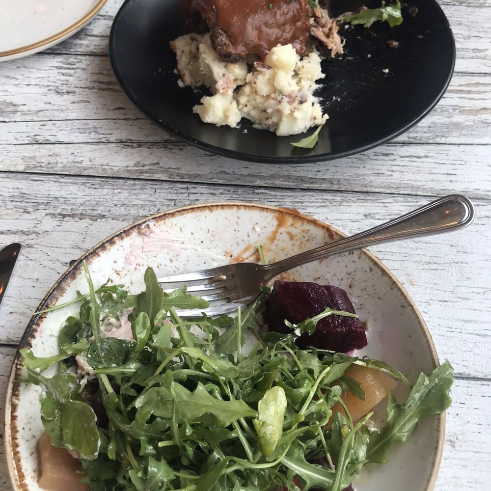 Nicholas Barrel & Roost - Beet salad and baby back ribs with potato salad - Bars Near Me - Red Bank, New Jersey Nicholas Barrel & Roost - Beet salad and baby back ribs with potato salad - Bars Near Me - Red Bank, New Jersey