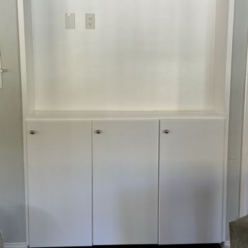 Sergei Handyman Service - Sanded and fresh coat of paint on this built in cabinet. - Handyman Near Me Sergei Handyman Service - Sanded and fresh coat of paint on this built in cabinet. - Handyman Near Me