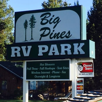 Big Pines RV Park - Nice large sign on the road way to easily spot this location - RV Parks Near Me - Crescent, Oregon Big Pines RV Park - Nice large sign on the road way to easily spot this location - RV Parks Near Me - Crescent, Oregon