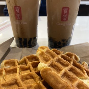 Gong Cha - Brown Sugar Milk Tea & Mochi Waffle - Bubble Tea Near Me - Alameda, California