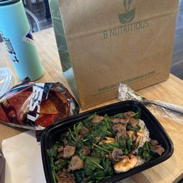 Protein Quest chips + Cajun Surf and Turf plate