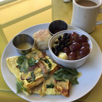 Daydreamers - Amazing omelette made in a waffle iron with honey bourbon Hollandaise sauce - Breakfast & Brunch Near Me - Safety Harbor, Florida