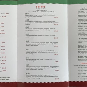 Wall ST Pizza - Menu p.1 (September 2019) - Pizza Near Me - Culver City, California