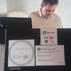 Ken doing a remote access repair. Another satisfied customer. 219-730-8003