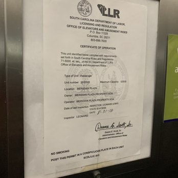 Meridian Plaza - Elevator Certificate - Resorts Near Me - Myrtle Beach, South Carolina Meridian Plaza - Elevator Certificate - Resorts Near Me - Myrtle Beach, South Carolina