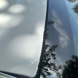 Chipped paint. They put glue over it to cover it up so we wouldn't notice it. Chipped paint. They put glue over it to cover it up so we wouldn't notice it.