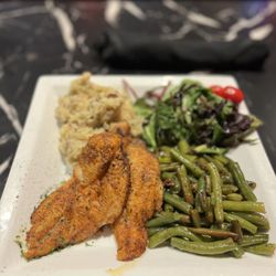Georgia Street Rhythm & Blues Lounge - Blackened Catfish Meal w/Mashed Potatoes and Green beans