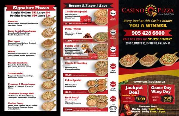 Menu photo 2 Casino Pizza Pickering, ON Menu photo 2 Casino Pizza Pickering, ON