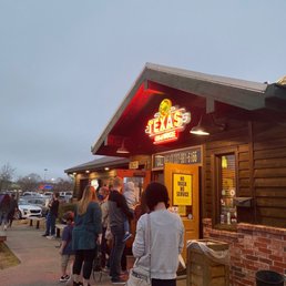 The line is outside at 5:30pm and the wait is 45 mins. Hope the steak is worth the wait