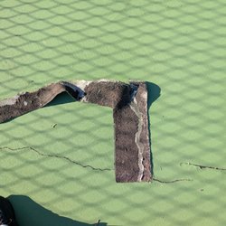 Example of a patch peeling off.