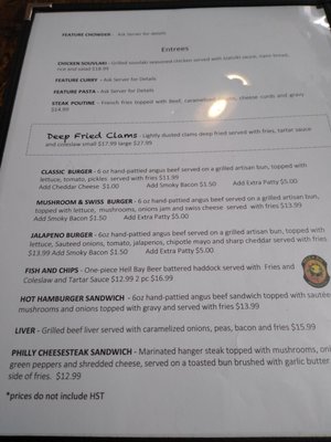 Menu photo 2 Route 3 Cellar Taproom & Grill Liverpool, NS
