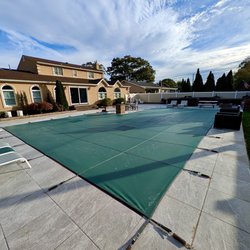 GZ Pool Works - Another beauty of a safety cover install yesterday at Jerome's in Holbrook