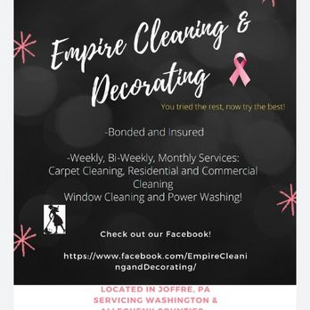 Empire Cleaning and Decorating - Our new flyer - Home Cleaning Near Me - Joffre, Pennsylvania Empire Cleaning and Decorating - Our new flyer - Home Cleaning Near Me - Joffre, Pennsylvania