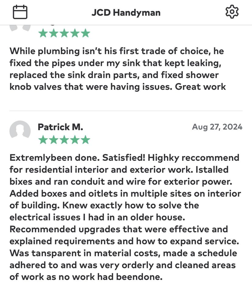 Slide of JCD Handyman Services