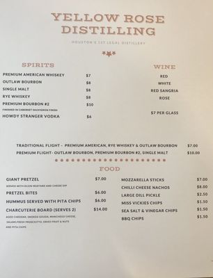 Menu photo 4 Yellow Rose Distilling Houston, TX Menu photo 4 Yellow Rose Distilling Houston, TX