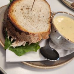 Colby’s Cafe & Brew - Cup of Broccoli Cheese and a half a Chipotle Chicken Sandwich.