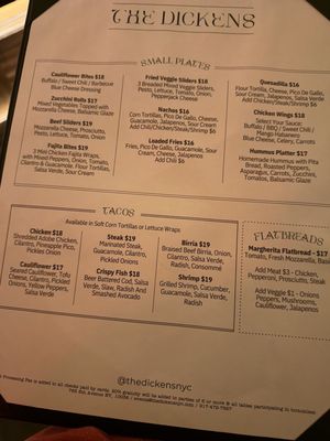 Menu photo 2 The Dickens New York, NY Menu photo 2 The Dickens New York, NY