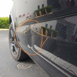 Backed in by another vehicle.
