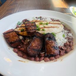 Andouille & grilled chicken over red beans & rice