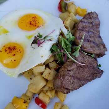 The Olive Restobar - Steak and eggs. - Mediterranean Near Me - Downey, California