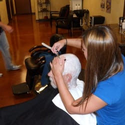 Penni doing a head shave
