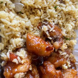 Sweet Garden - General Tso's Chicken and pork fried rice