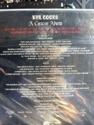 Menu photo 3 Evil Cooks Los Angeles, CA