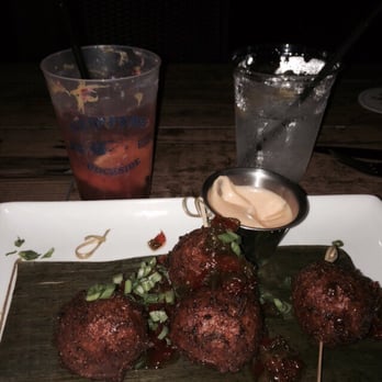 Skipper's Dockside - Conch fritters - there were 6 - Seafood Near Me - Key Largo, Florida Skipper's Dockside - Conch fritters - there were 6 - Seafood Near Me - Key Largo, Florida