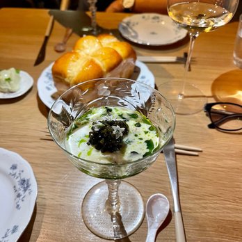 Kato - Caviar in some type of creme.  All I know is that I normally I would tell you to serve the caviar as is but this is perfection - Taiwanese Near Me - Los Angeles, California
