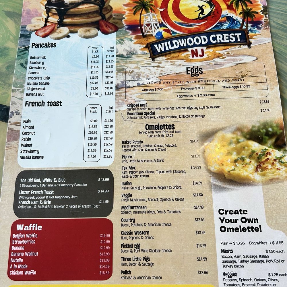 Sun'z Up Cafe - menu side 1 - Breakfast & Brunch Near Me - Wildwood Crest, New Jersey Sun'z Up Cafe - menu side 1 - Breakfast & Brunch Near Me - Wildwood Crest, New Jersey