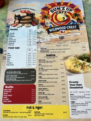 Menu photo 2 Sun'z Up Cafe Wildwood Crest, NJ Menu photo 2 Sun'z Up Cafe Wildwood Crest, NJ