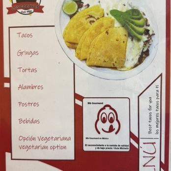 Taquería Los Cocuyos - Menu - Street Vendors Near Me - México, D.F., DIF