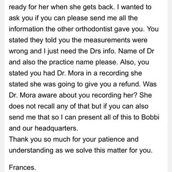 Smiles of Katy - Correspondence with Dr. Mora's CSR/Front Desk staff regarding delay in processing refund. - Orthodontists Near Me - Katy, Texas Smiles of Katy - Correspondence with Dr. Mora's CSR/Front Desk staff regarding delay in processing refund. - Orthodontists Near Me - Katy, Texas