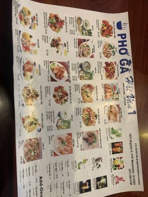 Menu photo 6 Pho Ga Hai Van Westminster, CA