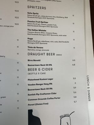 Menu photo 7 Balans Soho Society London, XGL
