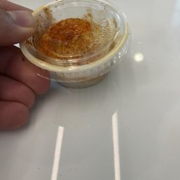 My $6.00 hummus side!!!! My $6.00 hummus side!!!!
