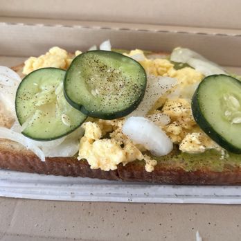 Wawa - Avocado Toast with Scrambled Eggs and Cheese, Cucumber, Onion, S&P - Gas Stations Near Me - Pembroke Pines, Florida Wawa - Avocado Toast with Scrambled Eggs and Cheese, Cucumber, Onion, S&P - Gas Stations Near Me - Pembroke Pines, Florida
