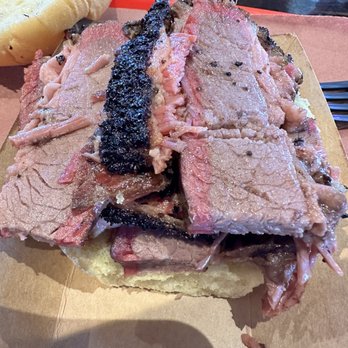 Terry Black's Barbecue - Look at the glisten on the brisket! - Barbeque Near Me - Lockhart, Texas