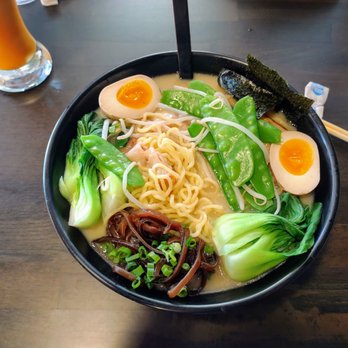 Ramen House - Tonkotsu. Ramen with extra noodles and vegetables! Very tasty broth. - Ramen Near Me - Meridian, Idaho