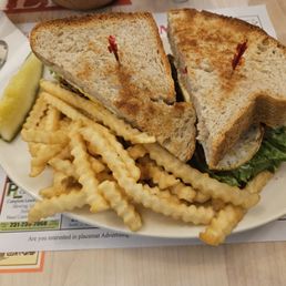 BLT with fried egg on wheat BLT with fried egg on wheat