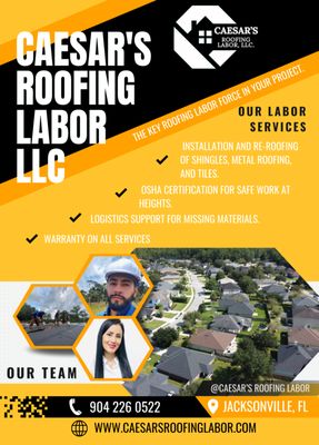 Caesar's Roofing Labor