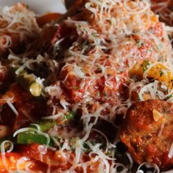 La Ciccia - Sicilian Sausage with pasta in arrabiata sauce.