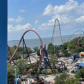 Cedar Point - View from Ferris wheel - Amusement Parks Near Me - Sandusky, Ohio