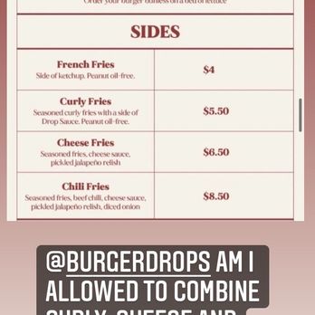 Burger Drops - You can combine all three! - Burgers Near Me - Toronto, Ontario Burger Drops - You can combine all three! - Burgers Near Me - Toronto, Ontario