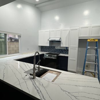 Asia Building Supply - Work in progress of a newly remodeled kitchen. The quartz counter, cabinets w/handles are from Asia Building Supply. - Building Supplies Near Me - South El Monte, California Asia Building Supply - Work in progress of a newly remodeled kitchen. The quartz counter, cabinets w/handles are from Asia Building Supply. - Building Supplies Near Me - South El Monte, California