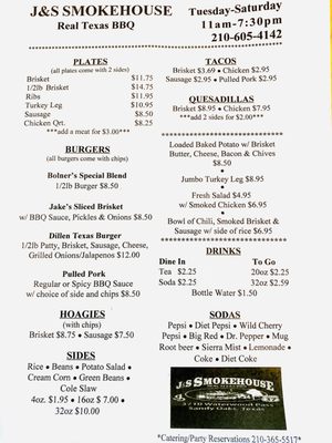 Menu photo 5 J&S Smokehouse Elmendorf, TX Menu photo 5 J&S Smokehouse Elmendorf, TX