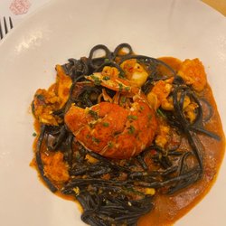 Match - Black ink spaghetti, lobster Fra Diavolo