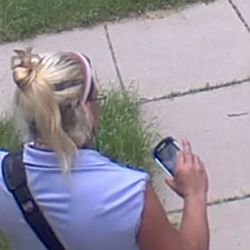US Post Office - Mail is delivered with a middle finger . Lord please bless these old lady.