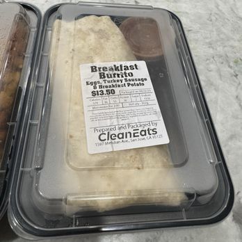 Clean Eats - My order for the breakfast burrito - Health Markets Near Me - San Jose, California